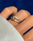 MY LOVE IS ONE UNTIL THE END // "COFFIN" SHAPED RING WITH 1.04CT TAPERED BAGUETTE