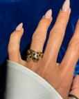 I DO WANT A CUDDLE AFTER MY CLAWS COME OUT // FRED PARIS ENAMEL LEOPARD CROSS OVER RING