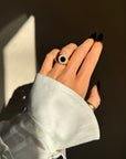 IT’S A BVLGARI BULLSEYE // ONYX AND 18K GOLD SIGNET RING
