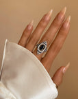 I AM A BRILLIANT SUPERNOVA // BEAUTIFUL DIAMOND AND SAPPHIRE DINNER RING