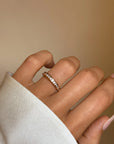 I'LL MEET YOU IN THE MIDDLE // 18K GOLD HALF BAND DIAMOND BAND