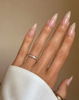 I'LL MEET YOU IN THE MIDDLE // 18K GOLD HALF BAND DIAMOND BAND