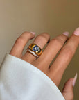 I'LL MEET YOU IN THE MIDDLE // 18K GOLD HALF BAND DIAMOND BAND