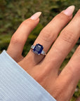 THE CITY STREETS JUST BEFORE THE BREAK OF DAWN WILL ALWAYS BELONG TO ME // NO HEAT ART DECO SAPPHIRE RING