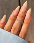 SMALL BUT MIGHTY IS A PINKY RINGED IN DIAMONDS // DIAMOND ETERNITY BAND SZ 4