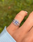 I COULD SPEND ALL DAY GETTING LOST, HERE // FRENCH ART DECO SAPPHIRE AND DIAMOND RING