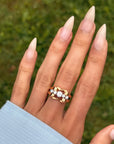 TIE ME UP IN RIBBONS OF GOLD // RETRO DIAMOND BOW TANK RING