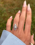 I FEEL LIKE A ROCKET SHIP, NOTHING CAN STOP ME FROM REACHING THE STARS // ART DECO DIAMOND NAVETTE RING