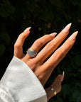 LET IT FLOW, BABY AND IT ALL COMES BACK TO YOU TEN FOLD // MID CENTURY DIAMOND COCKTAIL RING