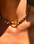 I SPELL LOVE WITH "D I O R" // VINTAGE CHRISTIAN DIOR SAPPHIRE AND RUBY GOLD NECKLACE