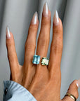 I HAD THE SOFT GREEN GRASS UNDERNEATH AND THE CLEAR BLUE SKIES ABOVE ME // BEAUTIFUL AQUAMARINE AND CHRYSOBERYL RING