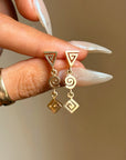 YOU CAN SPIN IT ANY WAY YOU WANT I'M STILL SO HAPPY TO BE HERE // VINTAGE SPIRAL DANCING EARRINGS