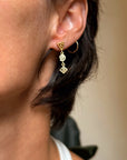 YOU CAN SPIN IT ANY WAY YOU WANT I'M STILL SO HAPPY TO BE HERE // VINTAGE SPIRAL DANCING EARRINGS