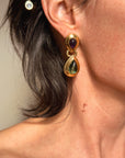 I'M A CINDY CRAWFORD, 80's MODEL KINDA GAL // VINTAGE TIFFANY & CO GEM GLAM EARRINGS