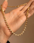 LET ME JUST SINK MY TEETH INTO YOU // TRILLION PYRAMID DIAMOND TENNIS NECKLACE