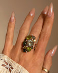 TAKE ME TO YOUR GARDEN WHERE THE GOOD MEDICINE GROWS // GEMSTONE CLUSTER RING