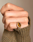 EVEN THE BRAVEST OF HEARTS NEED PROTECTING // TIGERS EYE SIGNET RING