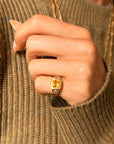 SHE ASKED ME HOW I COULD HAVE SO MUCH HOPE AND ALL I COULD SAY IS THAT THERE IS TOO MUCH BEAUTY IN THE WORLD NOT TO // NATURAL YELLOW SAPPHIRE AND GOLD SIGNET RING