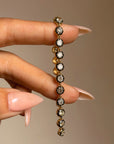 I FEEL AS THOUGH IT IS THE DARKEST PARTS OF ME THAT SPARKLE BRILLIANTLY // OLD EUROPEAN CUT DIAMOND COLLET SET BRACELET