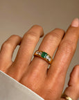 COME PLAY IN THE CLOVER HERE, WITH ME // VINTAGE EMERALD AND DIAMOND RING