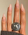 IF YOU THINK YOU CAN STAY ON THIS RIDE THEN BABY, YOU BETTER SADDLE UP // VINTAGE COWBOY BRONCO RING