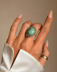 UNDERNEATH THE DESERT SKIES I RAN ACROSS THE RED DIRT LIKE I HAD BEEN REBORN // EDWARDIAN TURQUOISE AND DIAMOND RING