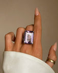 THE LAVENDER SCENT HIT ME ON THE BREEZE BEFORE I COULD SEE THE FIELDS AND I KNEW I WAS HOME // MID CENTURY GIANT COCKTAIL RING
