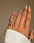 TWO HEART BEATS AND A KISS OVER YOUR EYES // VICTORIAN RUBY AND DIAMOND RING