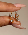LOVING YOU IS LIKE SPINNING AROUND THE STARS // VICTORIAN ROSE CUT DROP EARRINGS