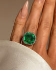 A LIFE, A BEAUTIFUL LIFE IS MINE FOR THE HAVING // SPECTACULAR ORIGINAL BELLE ÉPOQUE ERA EMERALD AND DIAMOND RING