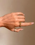 I JUST WANT TO WEAVE MY WAY AROUND YOU AND HOLD YOU NOT TOO TIGHT // BYZANTINE LINK CHAIN RING SIZE 9