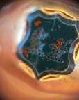 OF BRAZEN SERPENTS AND MYTHICAL BEASTS // EARLY VICTORIAN HIDDEN LOCKET BLOODSTONE SIGNET RING INTAGLIO