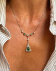 I'LL MEET YOU THERE IN THAT LITTLE GROVE WE USED TO HIDE WITHIN AND KISS // ART DECO COLOMBIAN EMERALD AND OLD MINE CUT DIAMOND NECKLACE