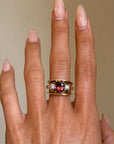 ROSES FOR YOUR CHEEKS, ROSES FOR YOUR EYES // VINTAGE PINK TOURMALINE AND DIAMOND RING