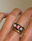 ROSES FOR YOUR CHEEKS, ROSES FOR YOUR EYES // VINTAGE PINK TOURMALINE AND DIAMOND RING