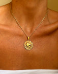 HERE I AM WITH LADY LUCK ON MY SIDE // VINTAGE FORTUNA MEDALLION WITH BEAUTIFUL PATINA