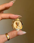 I'VE GOT AN ANGEL ON MY SHOULDER AND THE DEVIL ON THE OTHER, TAKE THEM FOR A SPIN // 1940'S SPINNER PENDANT
