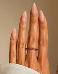 A CROWN OF ROSES, FOR YOU MY DEAR // PINK SAPPHIRE ETERNITY BAND SZ 6.5