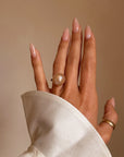 HOLD ME TO YOUR LIPS AND LET ME WARM UNDERNEATH YOUR BREATH // ANTIQUE PEARL AND DIAMOND RING