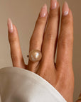 HOLD ME TO YOUR LIPS AND LET ME WARM UNDERNEATH YOUR BREATH // ANTIQUE PEARL AND DIAMOND RING