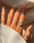 EVERY SPRING I WAIT TO WATCH THE PORTICO BLOOM, IT MAKES ME FEEL ALIVE // MIDCENTURY FILIGREE DIAMOND RING