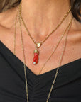 LOOK HERE, INTO THESE FACETS AND SEE THAT YOU ALREADY HAVE EVERYTHING YOU HAVE EVER WANTED // ITALIAN CORAL HAND WITH DIAMOND