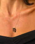 THERE ISN'T A VIRGO I WOULDN'T TRUST WITH MY HEART // BLACK ENAMEL VIRGO ZODIAC CHARM