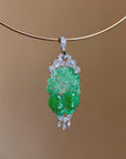 MY WISH FOR YOU IS FORTUNE, IS LOVE, IS HOPE AND EVERLASTING GREEN GARDENS // ANTIQUE BURMA FEI CUI JADEITE AND DIAMOND PENDANT