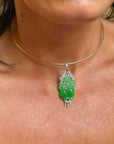 MY WISH FOR YOU IS FORTUNE, IS LOVE, IS HOPE AND EVERLASTING GREEN GARDENS // ANTIQUE BURMA FEI CUI JADEITE AND DIAMOND PENDANT