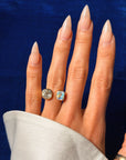 OF THE SUN AND THE MOON AND FINDING MYSELF PERFECTLY SUSPENDED IN TIME // VICTORIAN OLD MINE CUT DIAMOND AND ADULARESCENT MOONSTONE TOI ET MOI