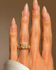 I AM EFFERVESCENT, I AM THE LOVE OF MY LIFE // SOLID GOLD CHAMPAGNE MIXED SHAPE DIAMOND BAND