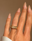 I AM EFFERVESCENT, I AM THE LOVE OF MY LIFE // SOLID GOLD CHAMPAGNE MIXED SHAPE DIAMOND BAND