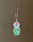 I DO NOT NEED PERMISSION, I AM DIVINELY AND FIERCELY PROTECTED // INCREDIBLE ART DECO JADE DRAGON PENDANT