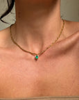 OF THE MEDICINE IN WATCHING BEES NUZZLE THEIR FLOWERS // EMERALD AND 18K GOLD COLLAR